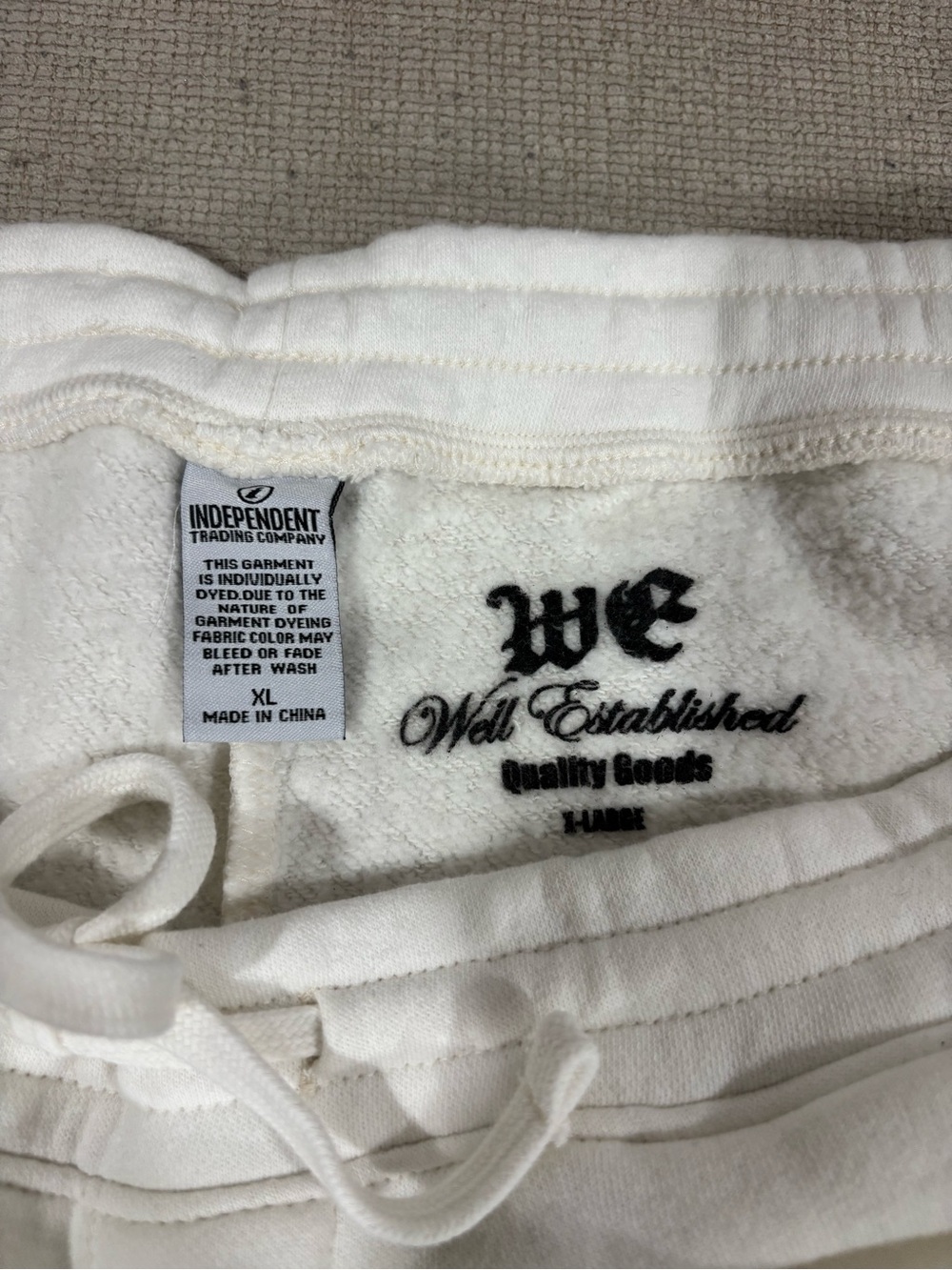Well Established White Mens Sweatpants by Independent Trading Company